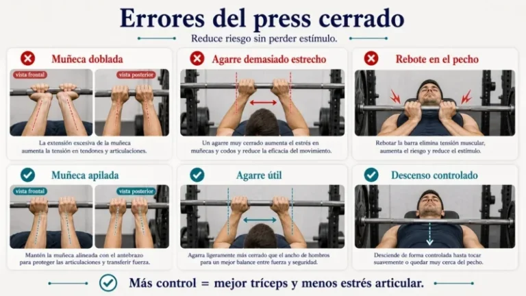 Errores de agarre en el press