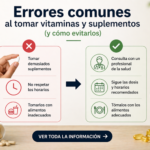 Errores comunes al tomar vitaminas