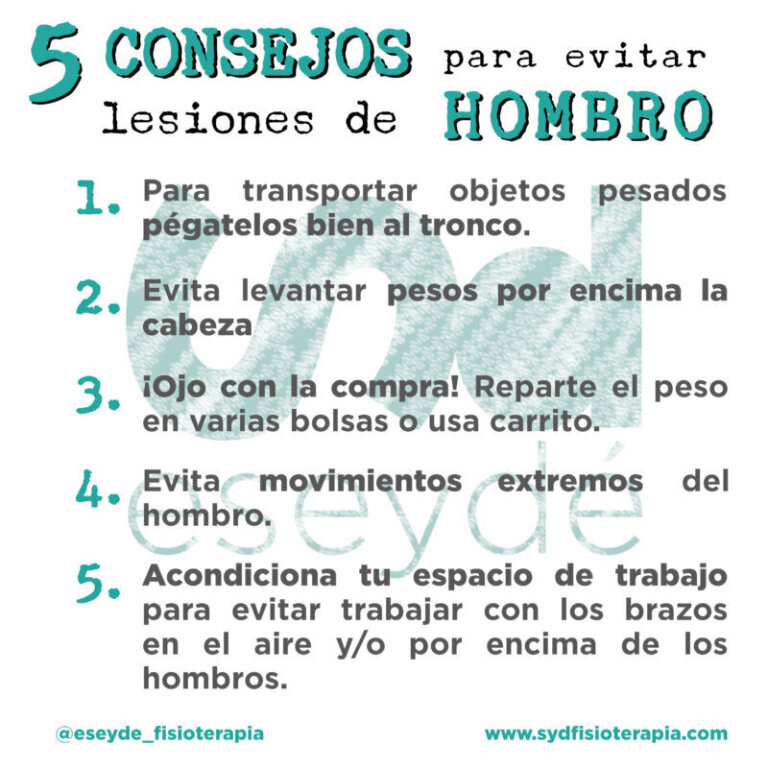 Cómo evitar lesiones en hombros