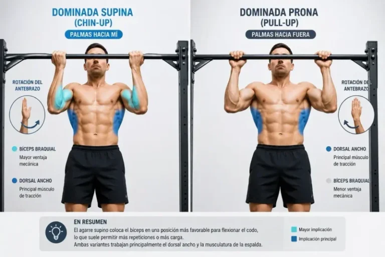 Dominadas para ganar masa muscular