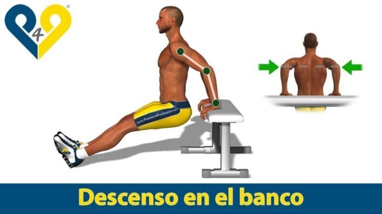 Fondos para desarrollar los tríceps