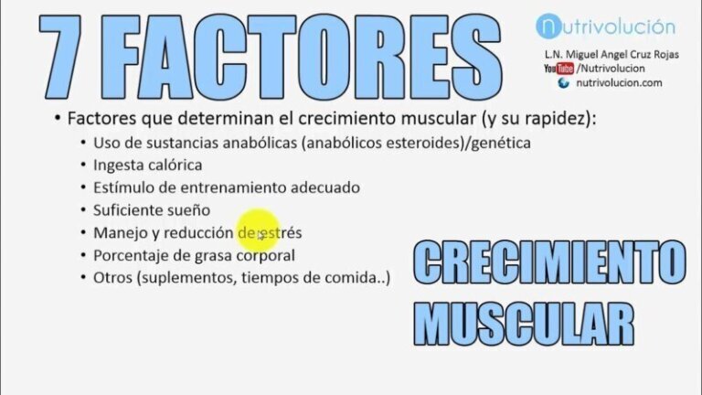Factores que influyen en el crecimiento muscular